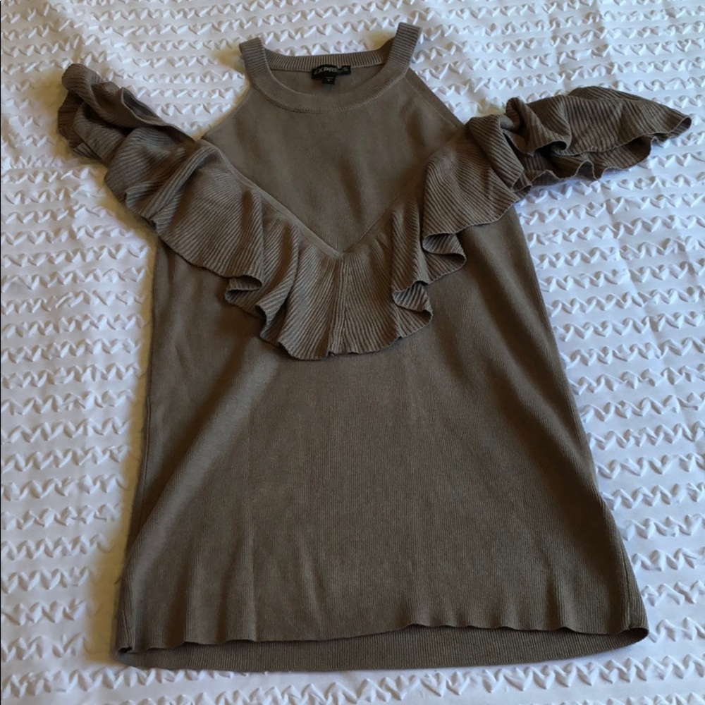 Express cold shoulder sweater blouse